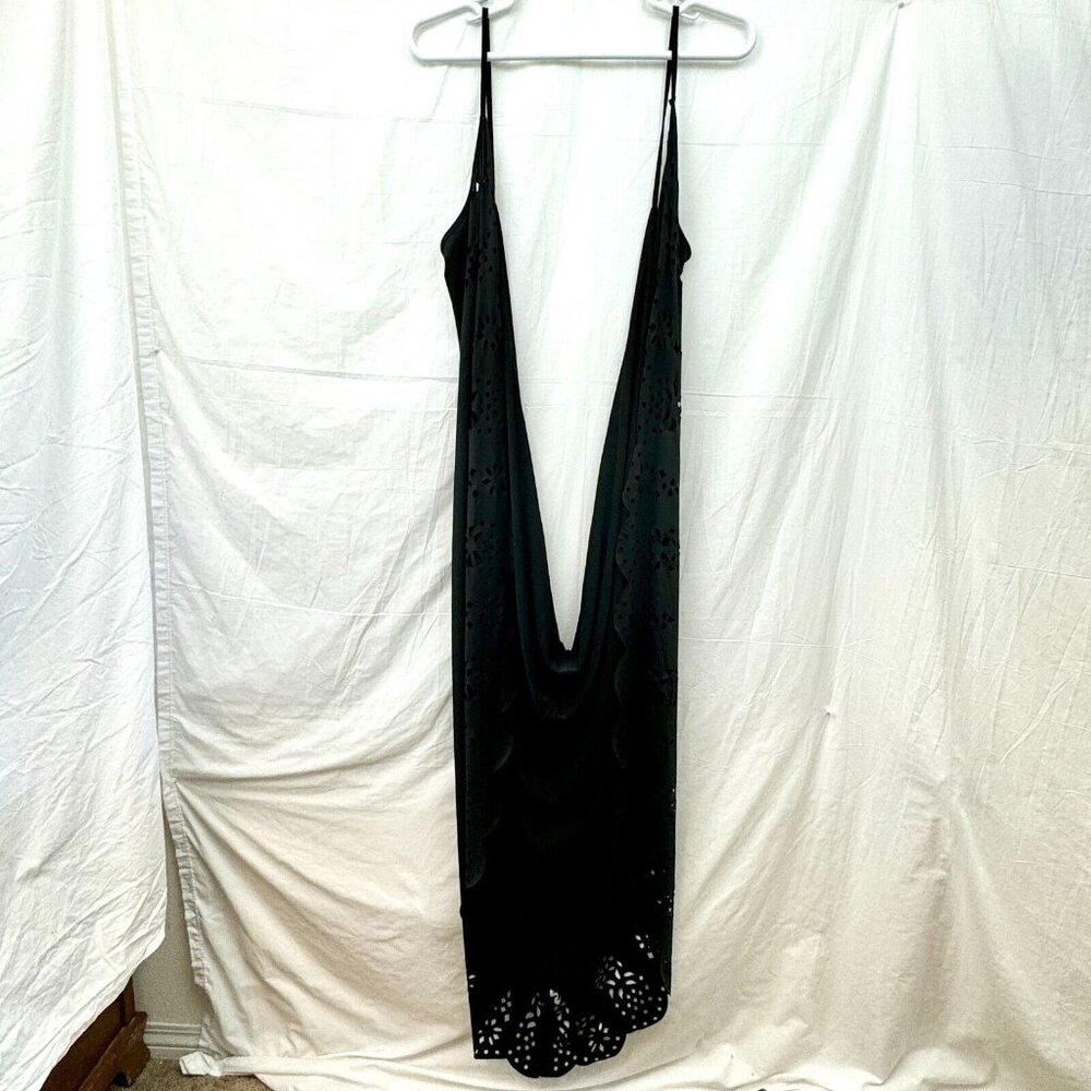Bathing Swim Suit Cover Up Wrap Women 4XL Black